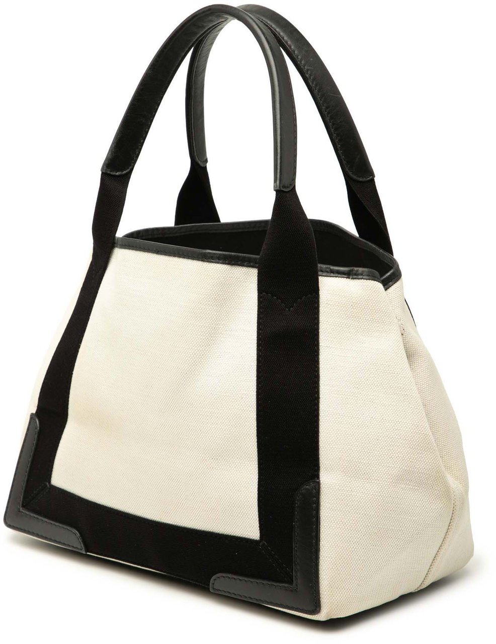 Balenciaga Canvas Navy Cabas Tote S Wit