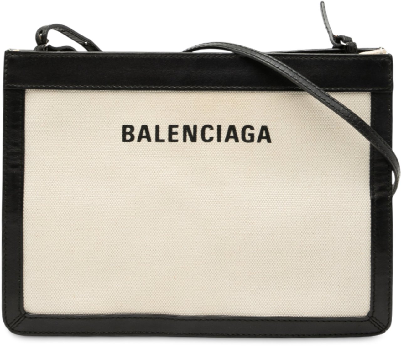 Balenciaga Canvas Navy Pochette Crossbody Bruin