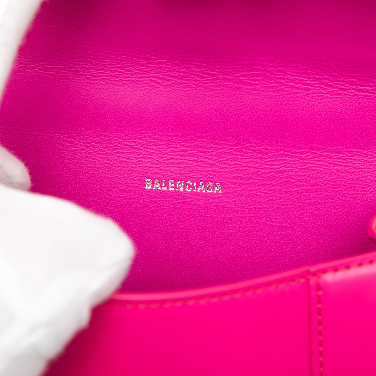 Balenciaga XS Calfskin Hourglass Top Handle Bag Roze