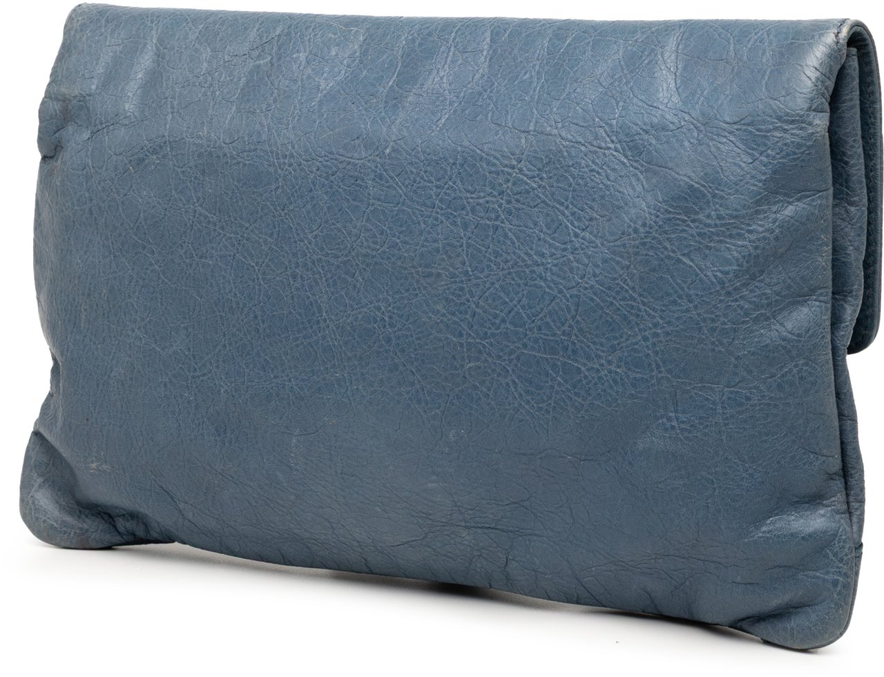 Balenciaga Lambskin Motocross Classic City Clutch Blauw