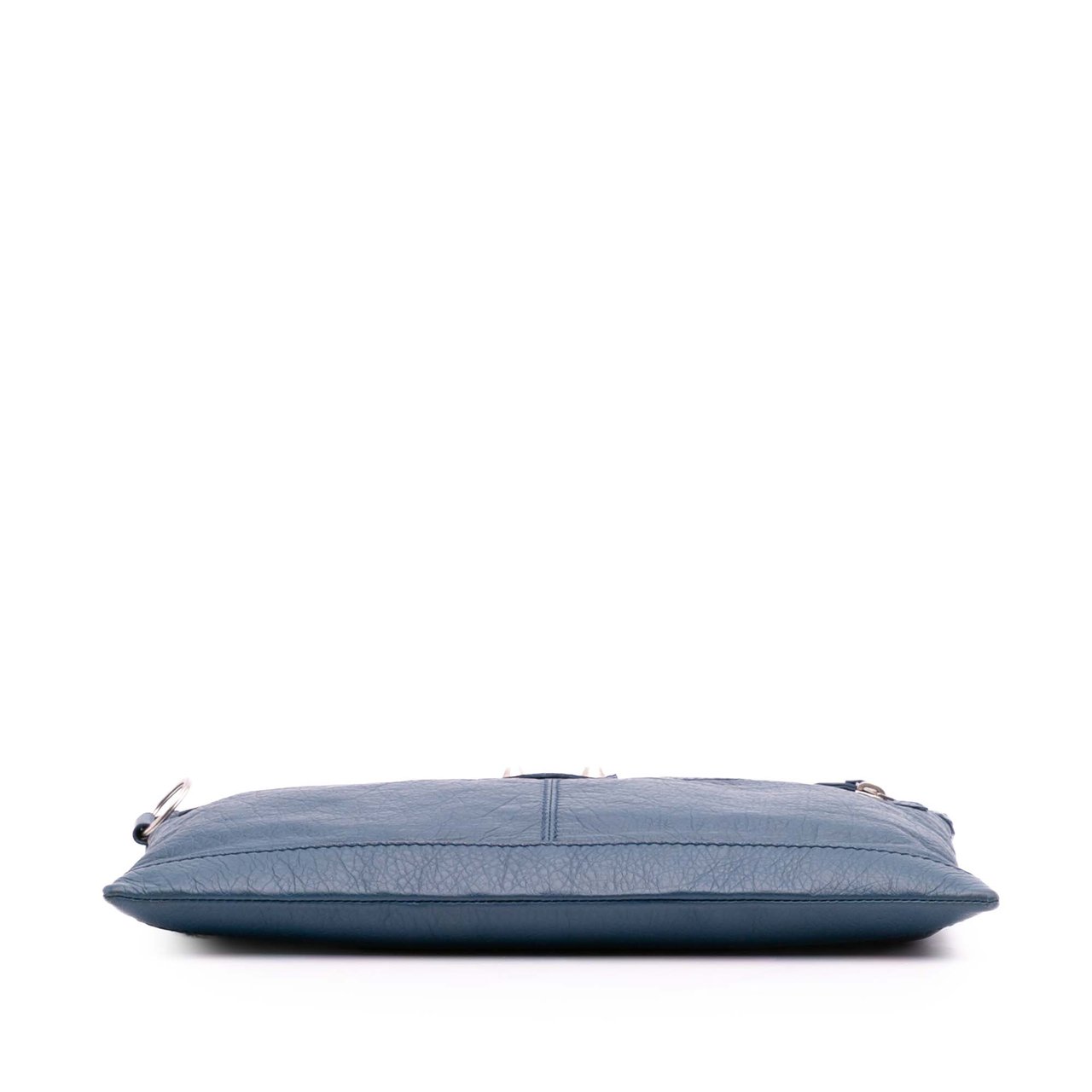 Balenciaga Lambskin Motocross Classic Clip M Clutch Blauw