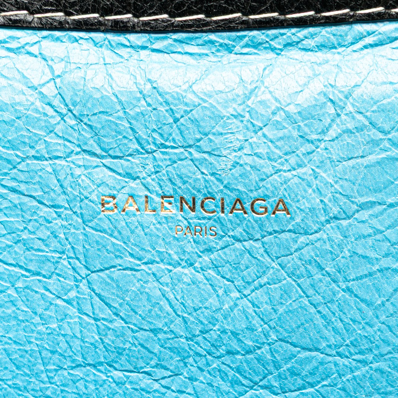 Balenciaga S Lambskin Bazar Shopper Satchel Blauw