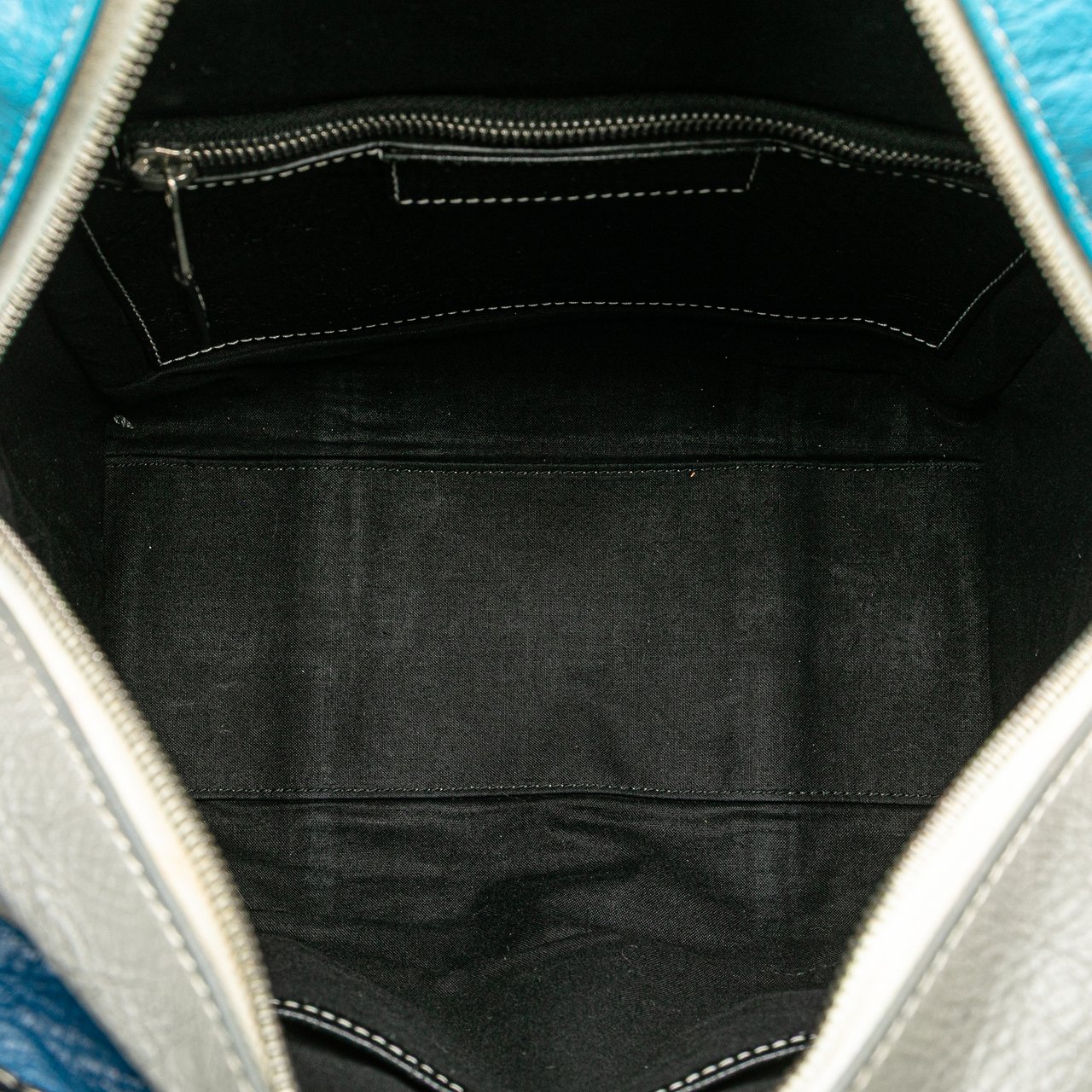 Balenciaga S Lambskin Bazar Shopper Satchel Blauw