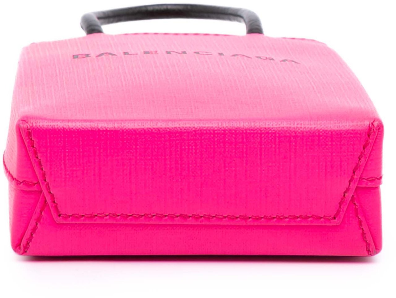 Balenciaga Mini Calfskin Logo Shopping Phone Holder Roze