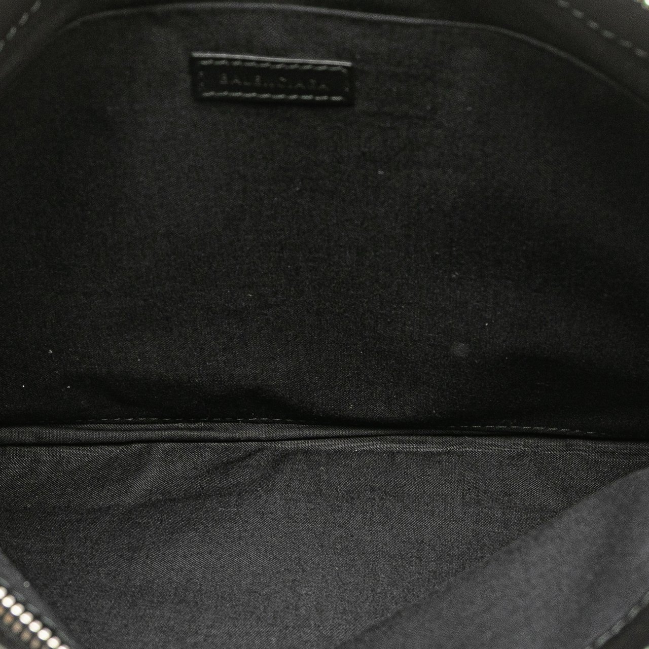 Balenciaga Canvas Navy Clip M Clutch Zwart