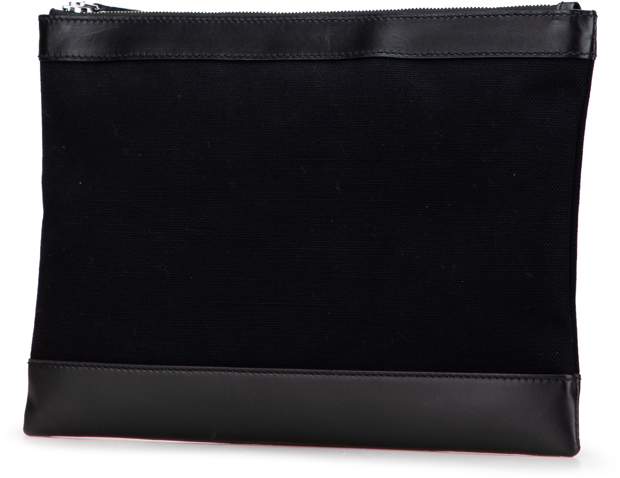 Balenciaga Canvas Navy Clip M Clutch Zwart