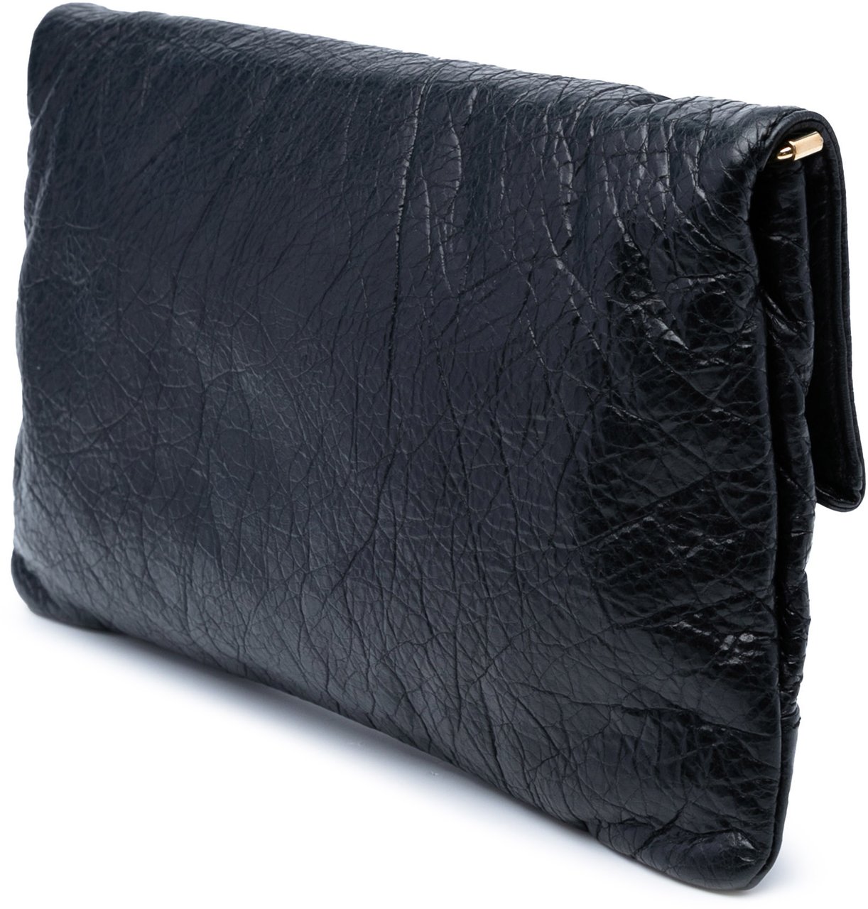 Balenciaga Lambskin Motocross Giant 12 Envelope Clutch Zwart