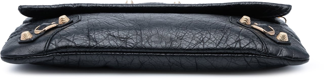 Balenciaga Lambskin Motocross Giant 12 Envelope Clutch Zwart