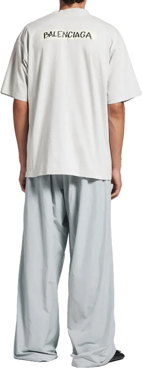 Balenciaga Masking Tape Medium Fit T-shirt Wit