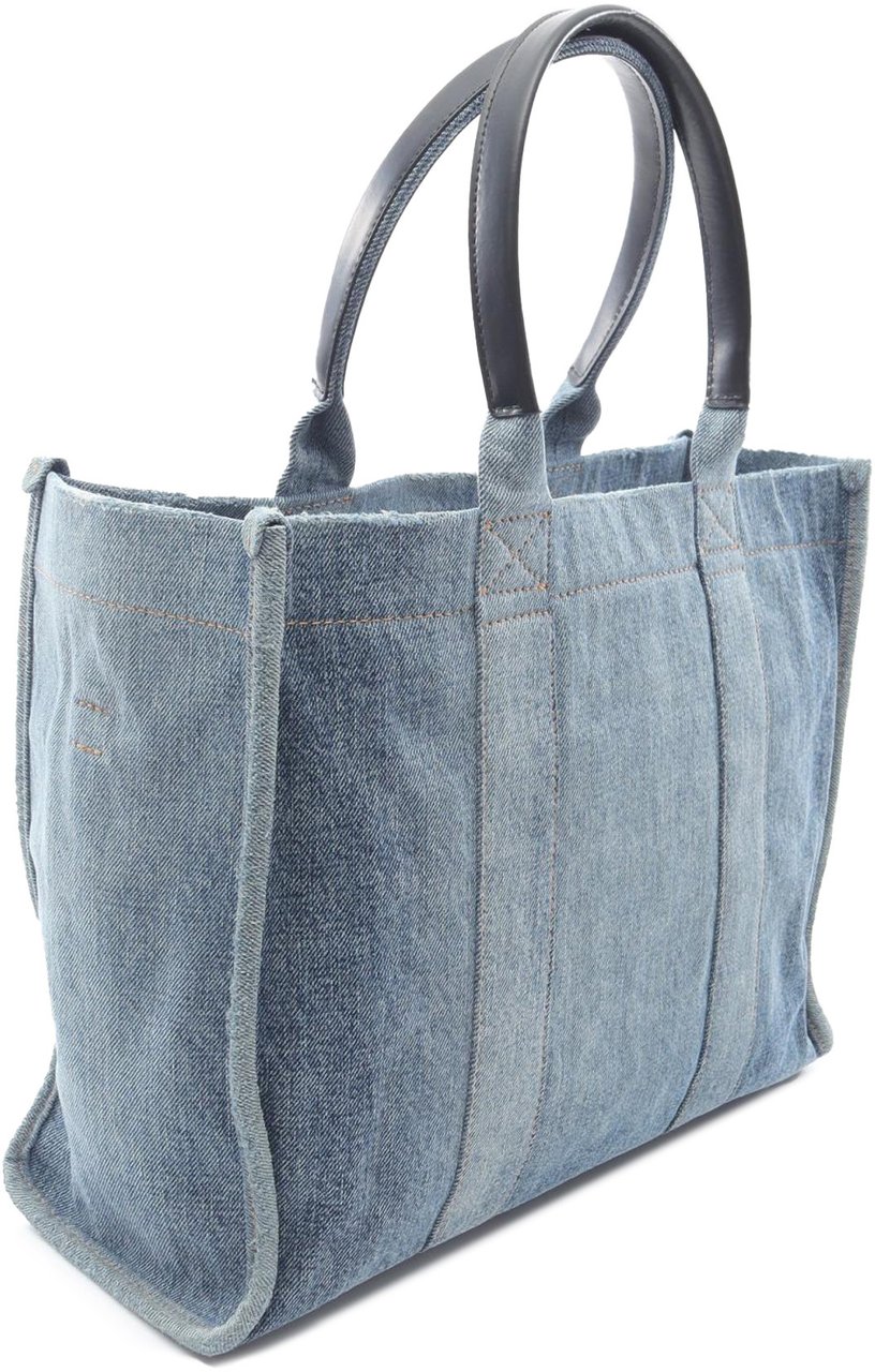 Balenciaga Medium Denim Hardware Tote Blauw