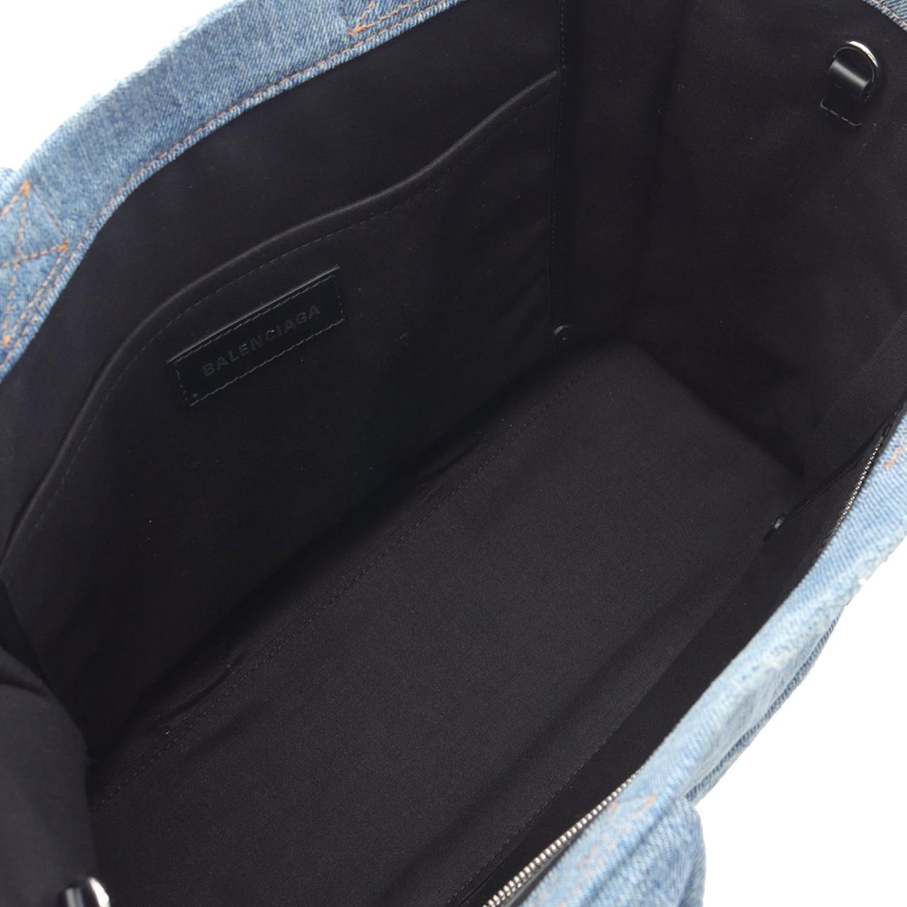 Balenciaga Medium Denim Hardware Tote Blauw
