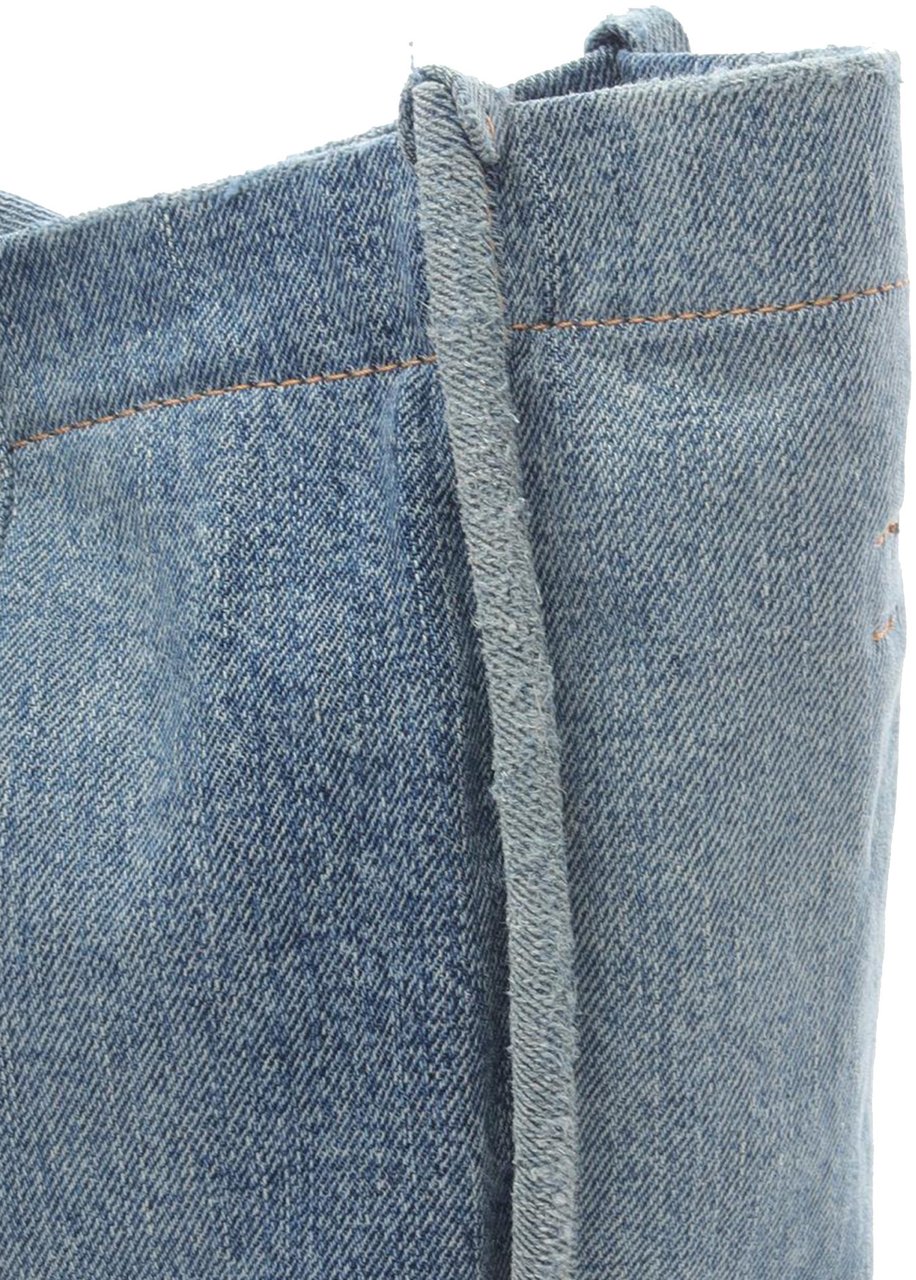 Balenciaga Medium Denim Hardware Tote Blauw