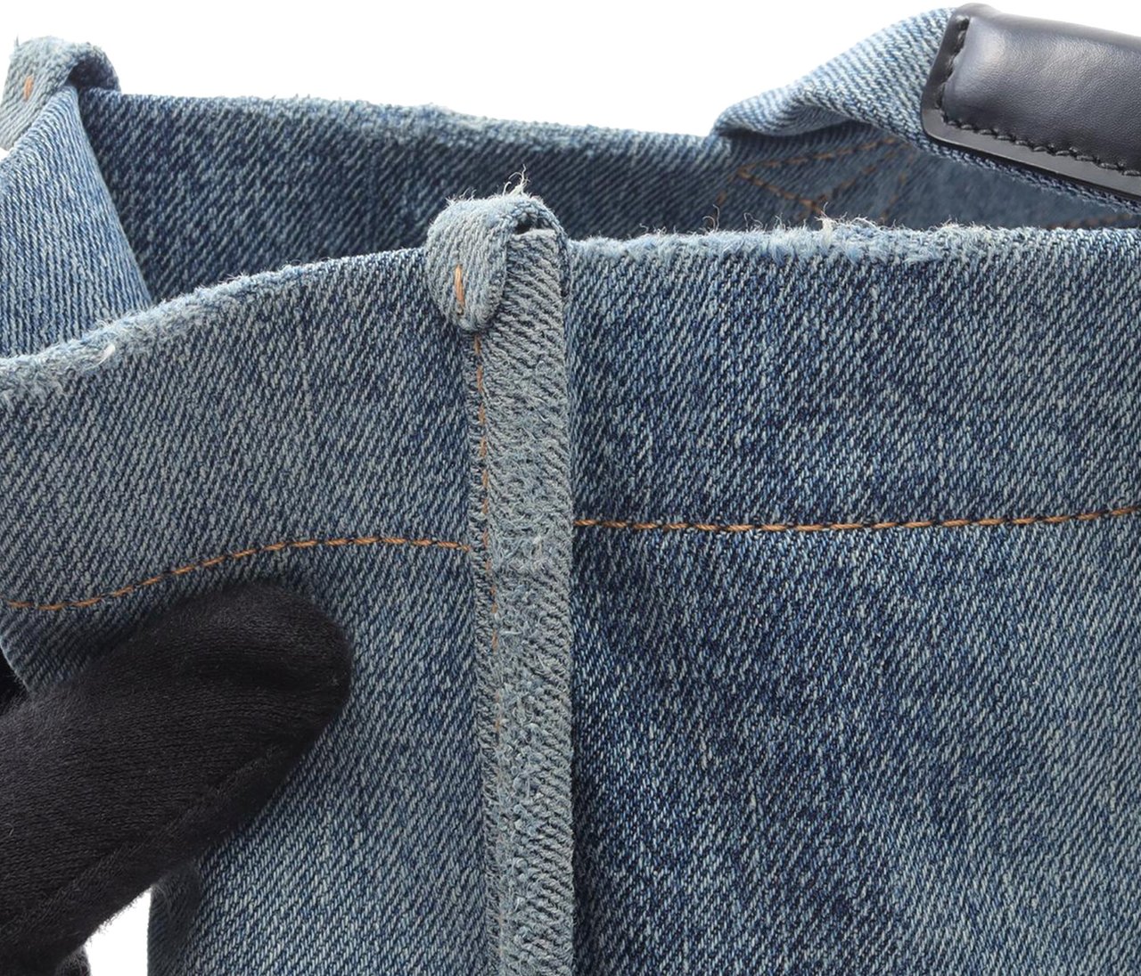 Balenciaga Medium Denim Hardware Tote Blauw