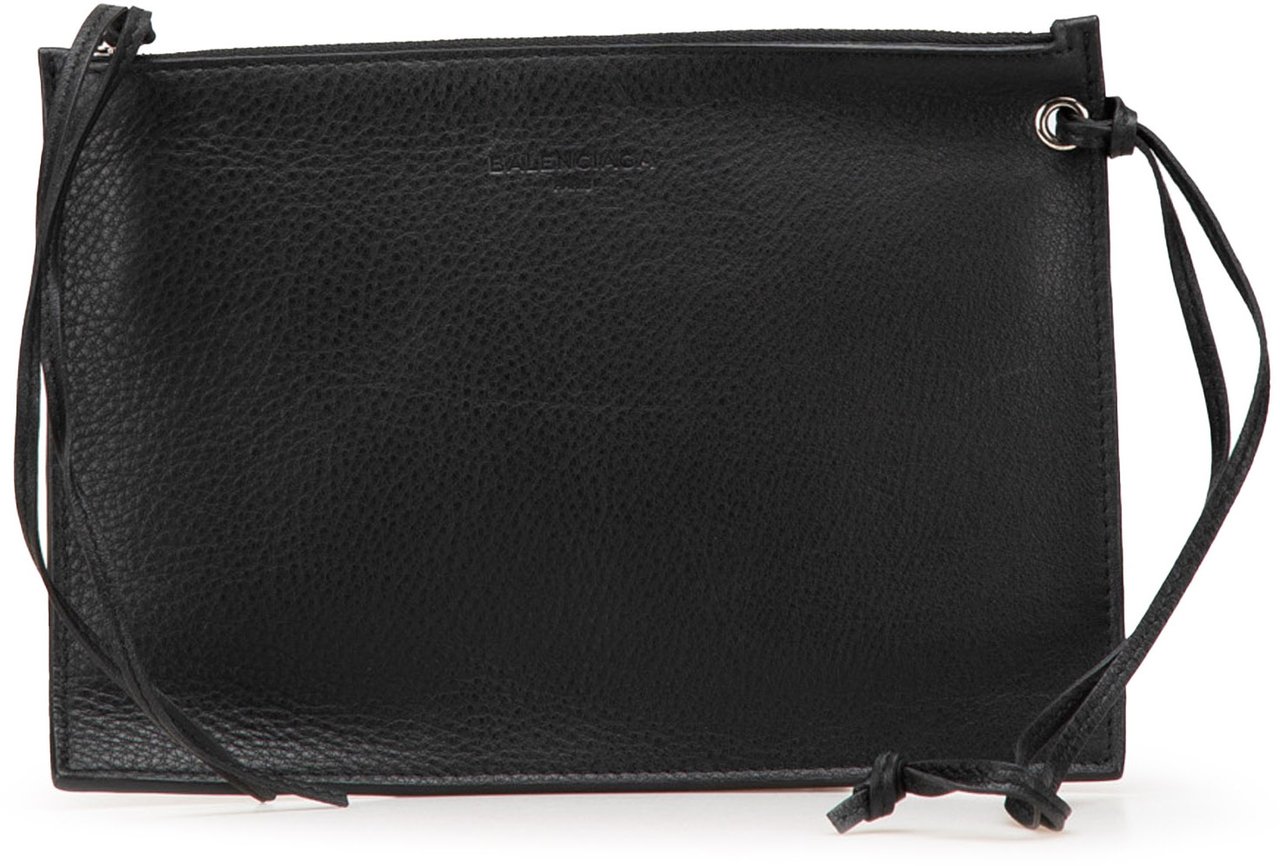 Balenciaga Leather Everyday Pouch Zwart