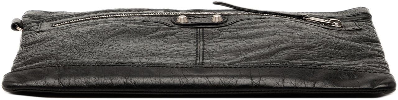 Balenciaga Lambskin Motocross Classic Clip M Clutch Zwart