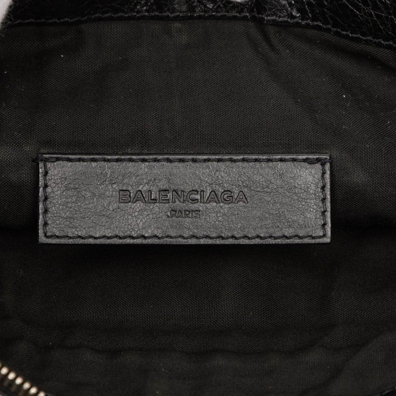 Balenciaga Lambskin Motocross Classic Clip M Clutch Zwart