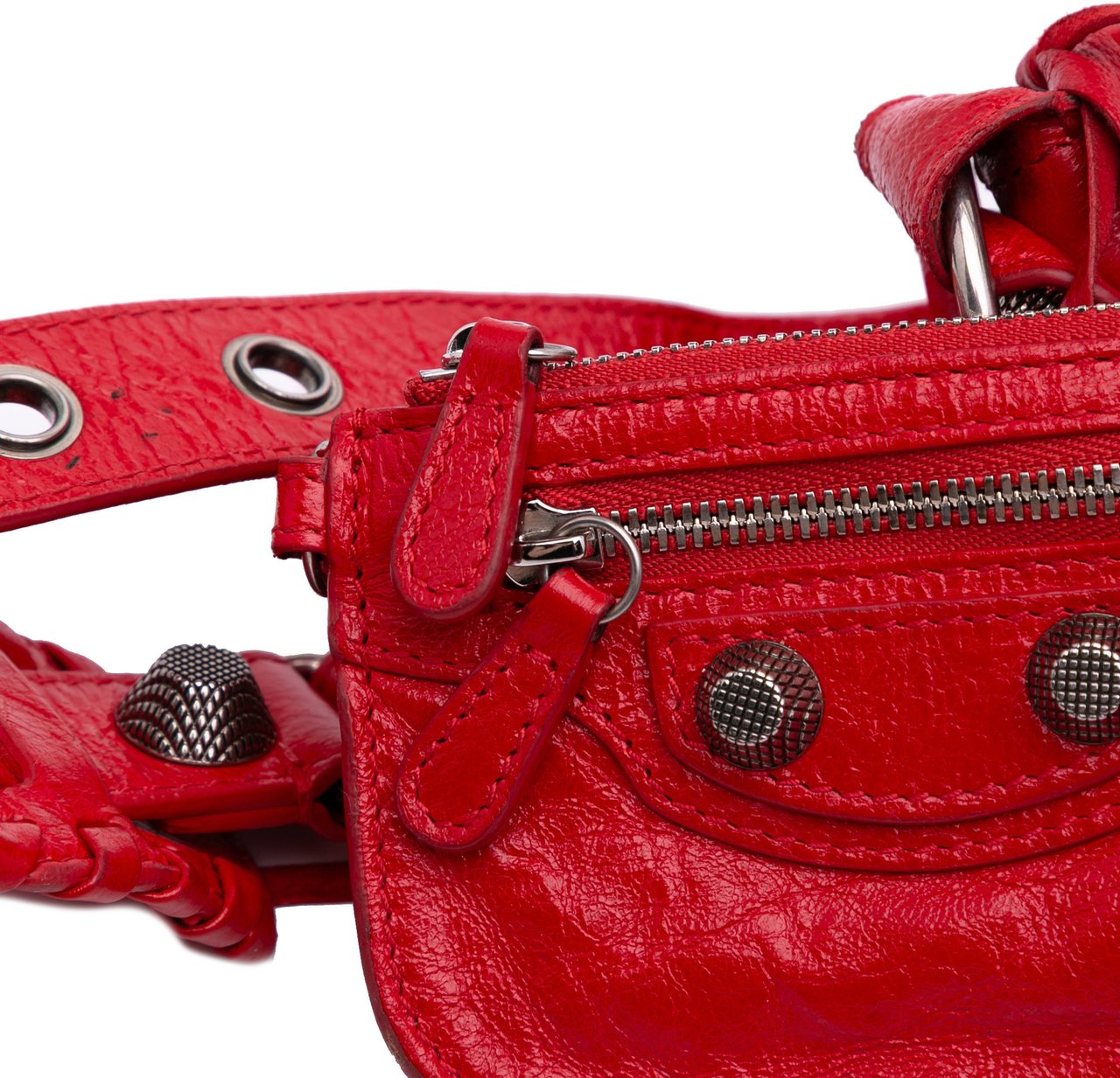 Balenciaga Lambskin Motocross Le Cagole XS Rood