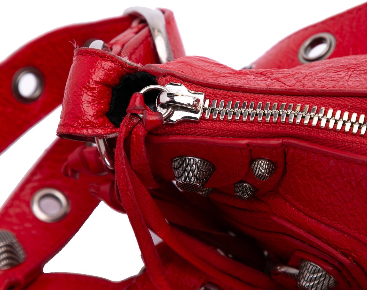 Balenciaga Lambskin Motocross Le Cagole XS Rood