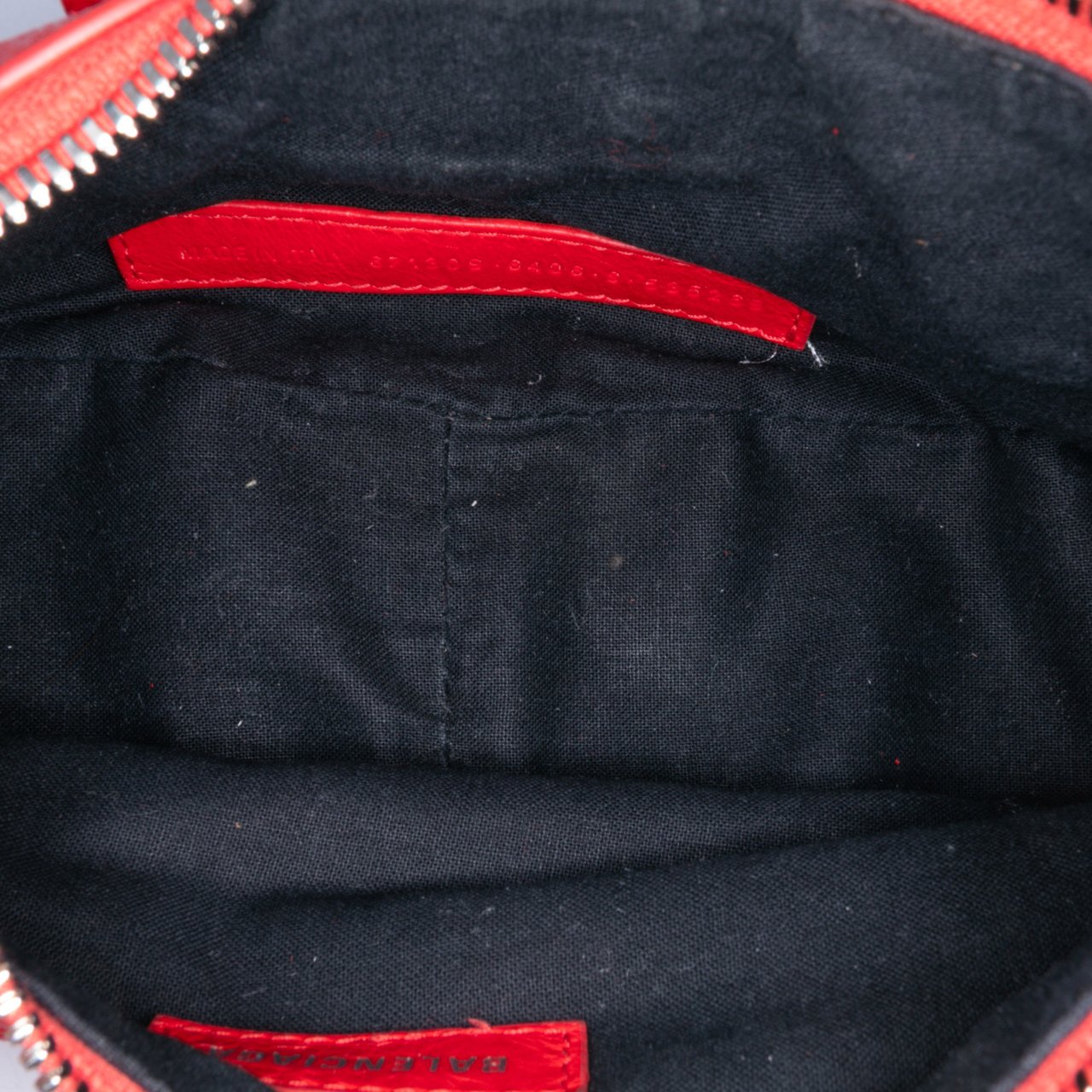 Balenciaga Lambskin Motocross Le Cagole XS Rood