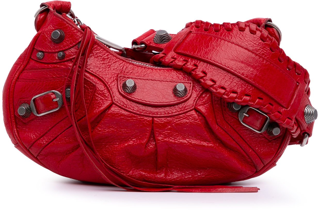 Balenciaga Lambskin Motocross Le Cagole XS Rood
