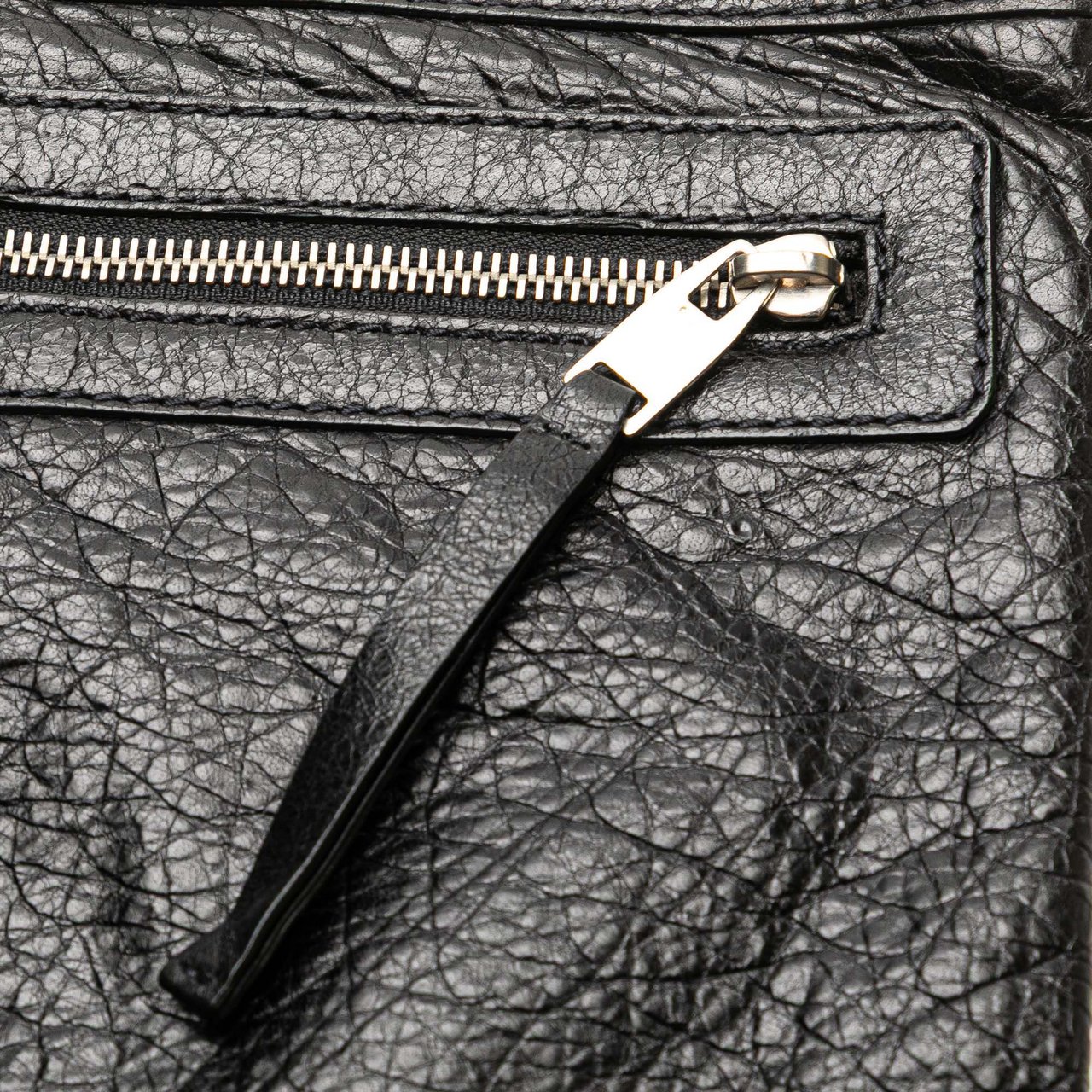 Balenciaga Lambskin Motocross Classic Clip L Clutch Zwart