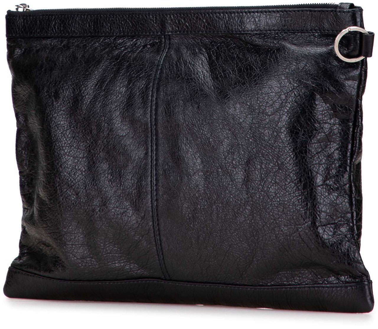 Balenciaga Lambskin Motocross Classic Clip L Clutch Zwart