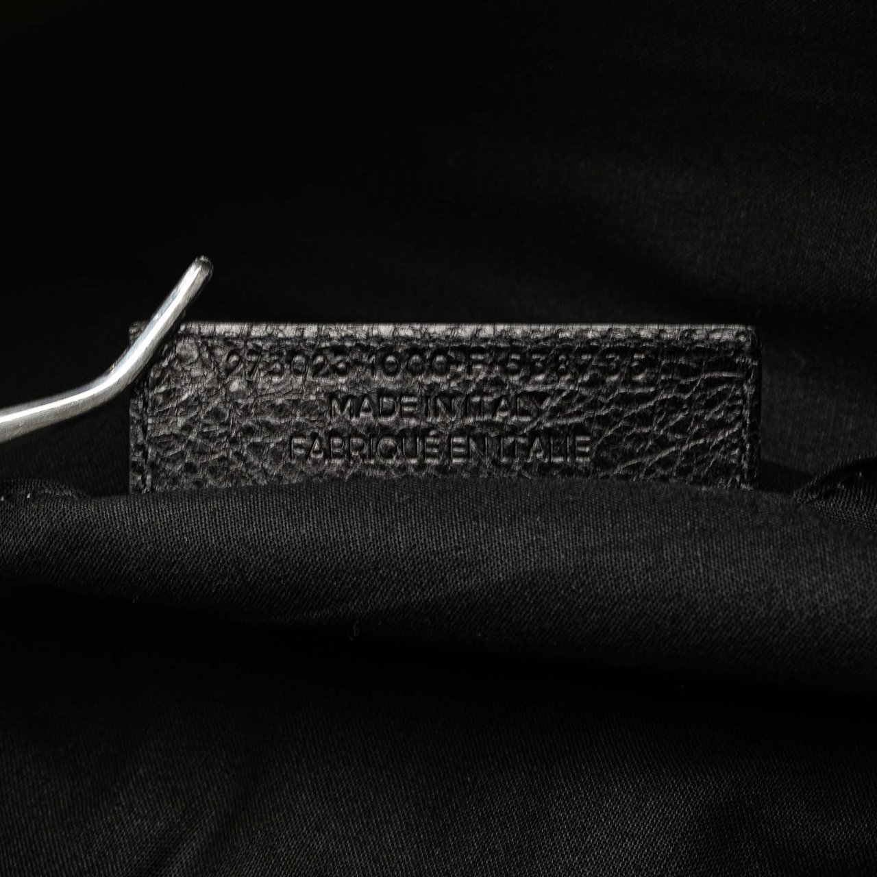 Balenciaga Lambskin Motocross Classic Clip L Clutch Zwart