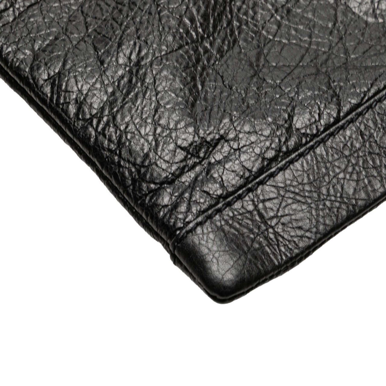 Balenciaga Lambskin Motocross Classic Clip L Clutch Zwart