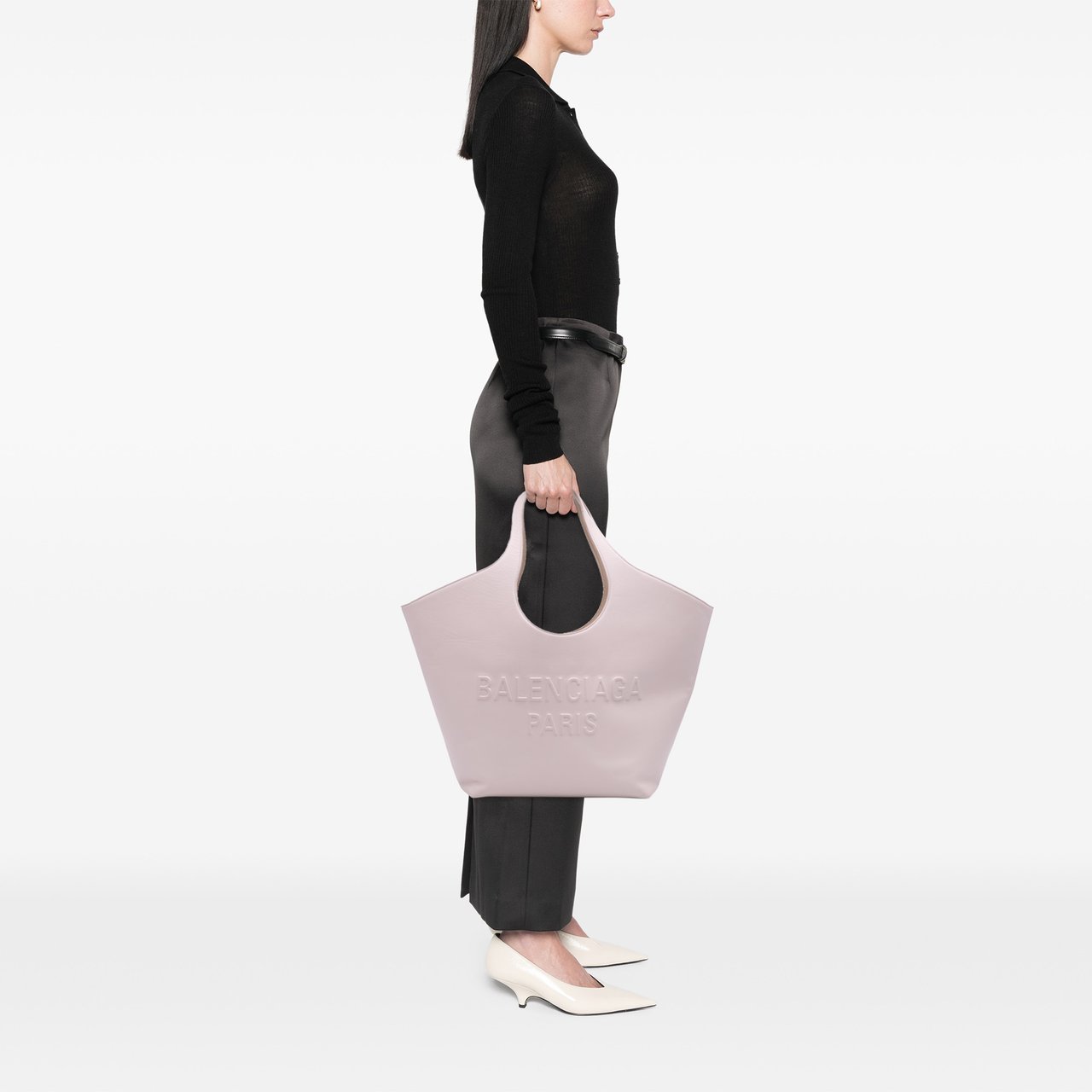 Balenciaga Medium Smooth Calfskin Mary Kate Tote Roze