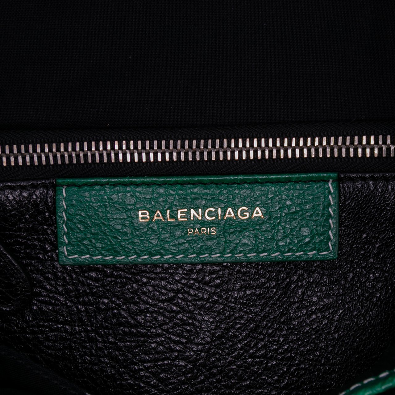 Balenciaga XS Lambskin Bazar Shopper Satchel Groen