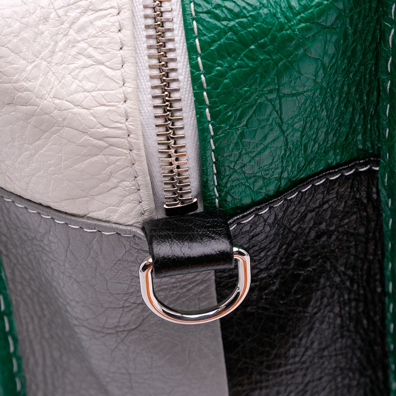 Balenciaga XS Lambskin Bazar Shopper Satchel Groen