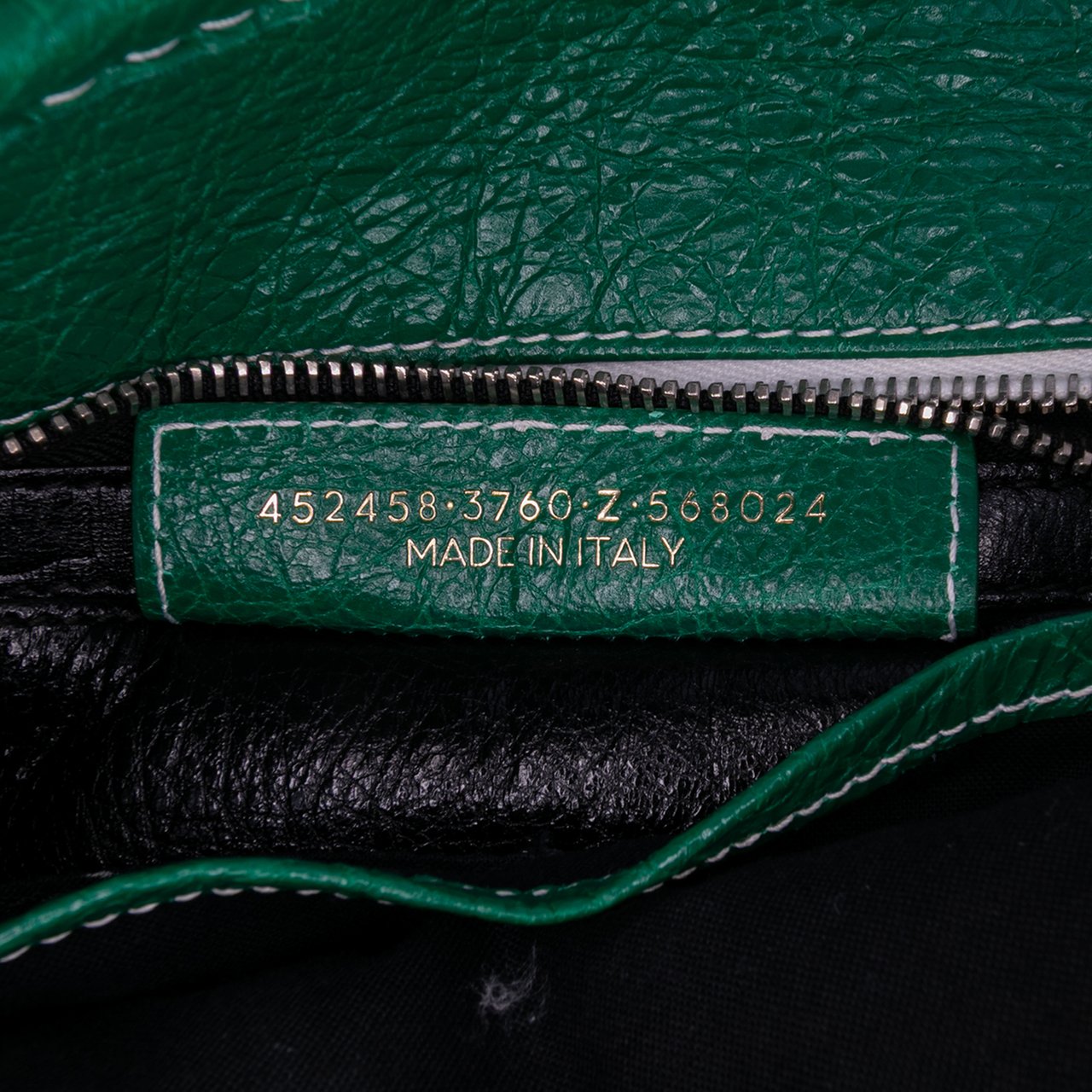 Balenciaga XS Lambskin Bazar Shopper Satchel Groen