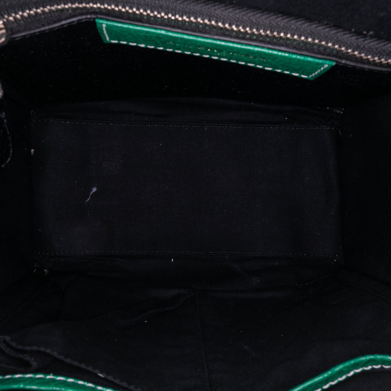Balenciaga XS Lambskin Bazar Shopper Satchel Groen