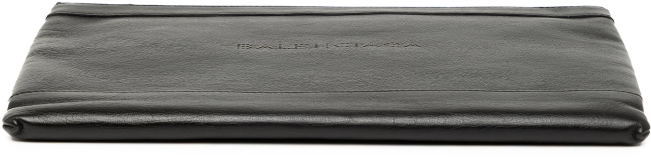 Balenciaga Leather Navy Clip M Zwart