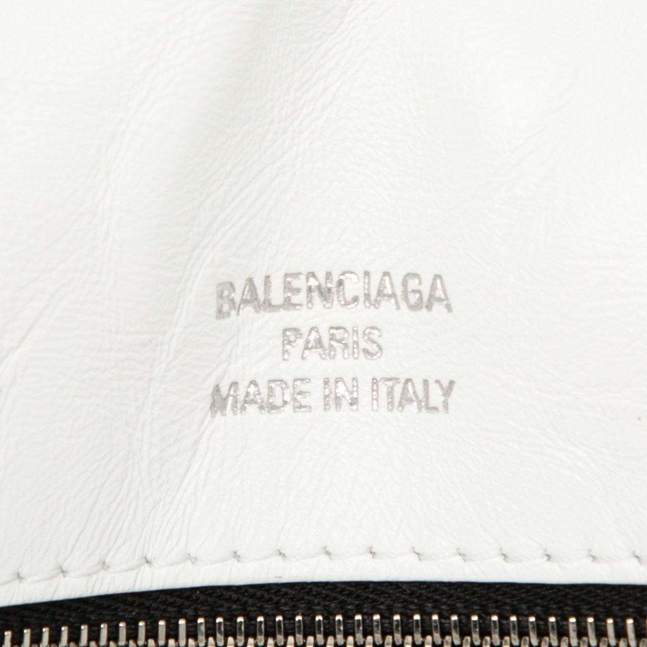Balenciaga Small Calfskin Monaco Sling Shoulder Bag Wit
