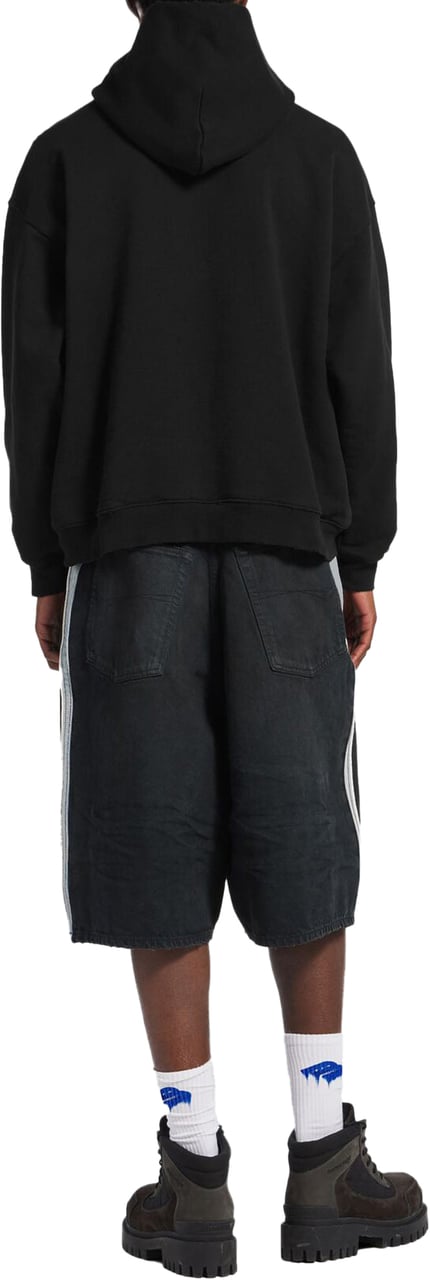 Balenciaga Paris Thunderstorm Medium Fit Hoodie Zwart