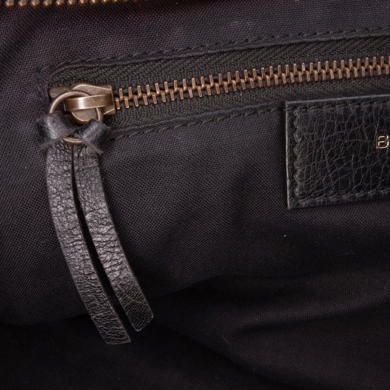 Balenciaga Small Lambskin Motocross Striped Classic City Satchel Zwart