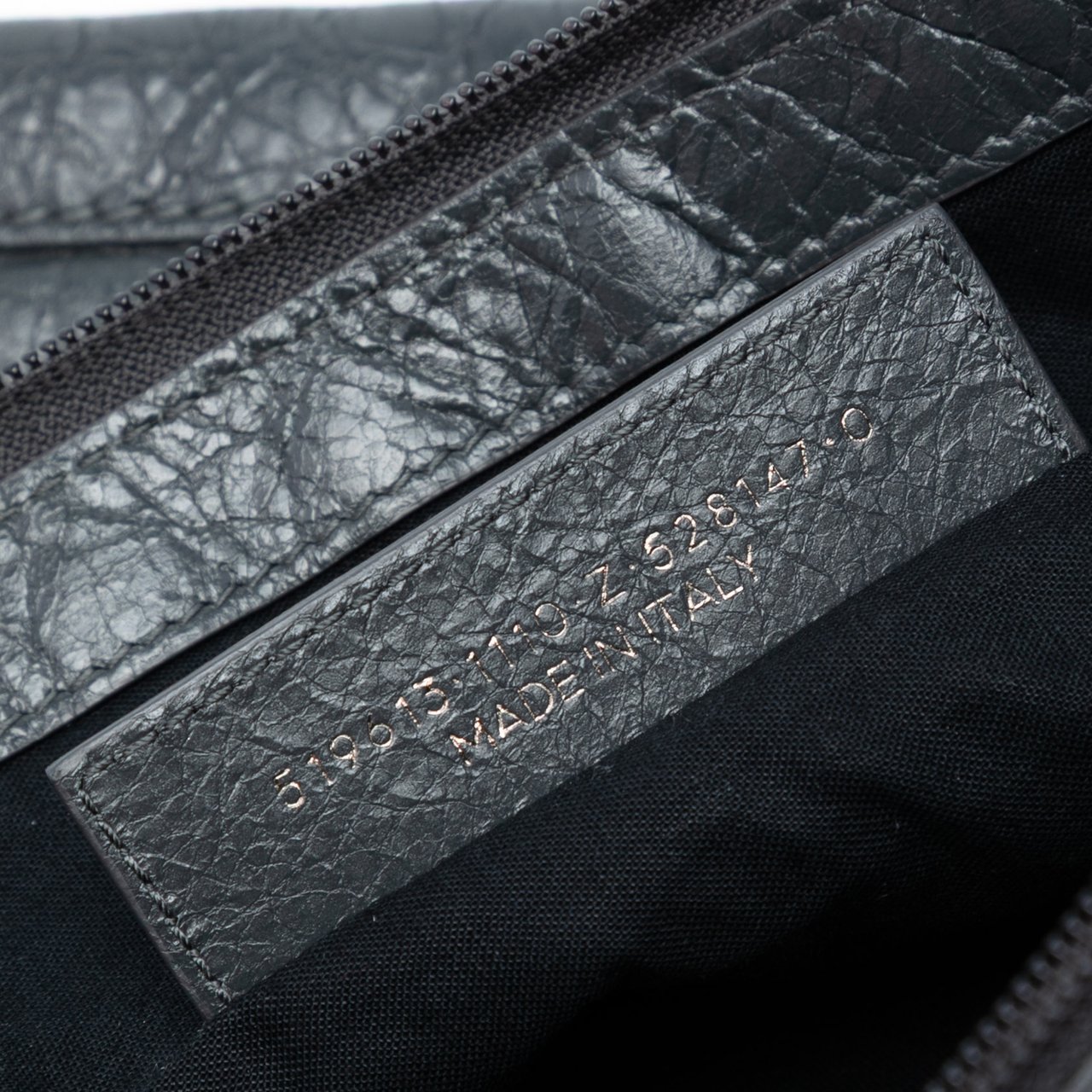 Balenciaga Lambskin Motocross Classic Clip Clutch Zwart