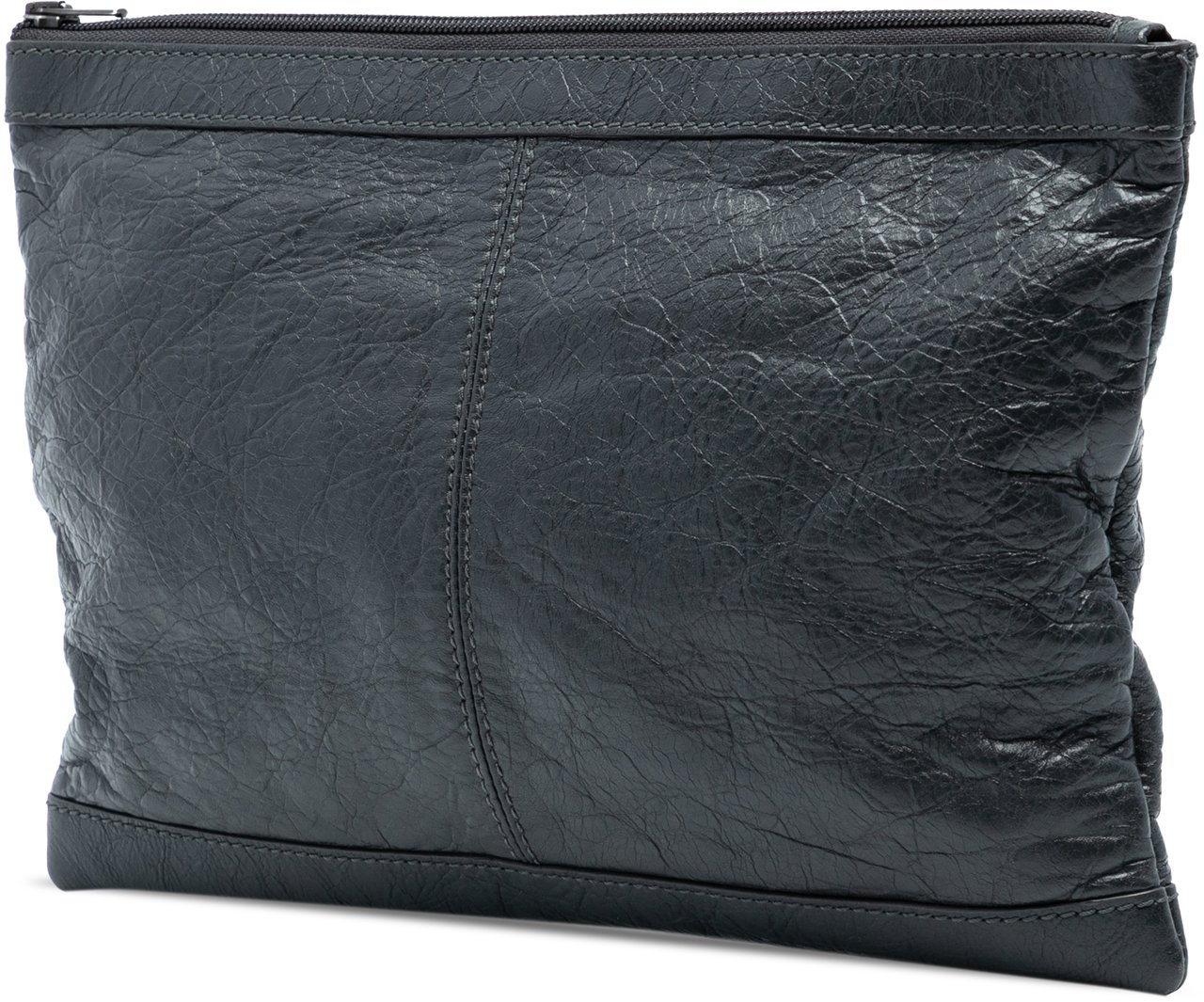 Balenciaga Lambskin Motocross Classic Clip Clutch Zwart