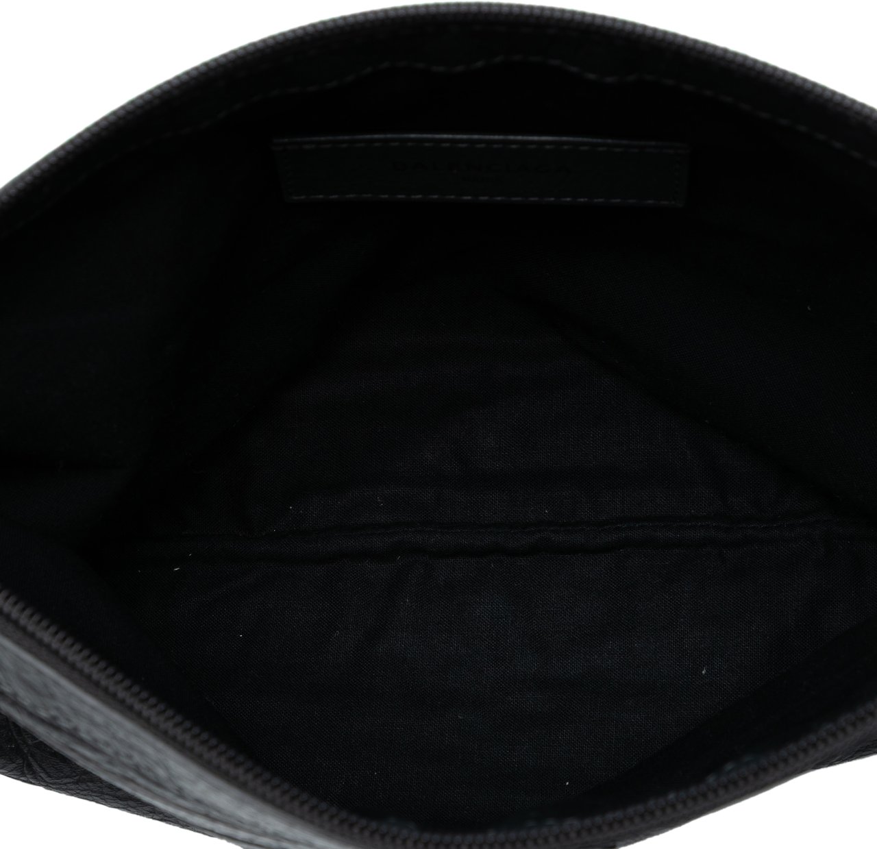 Balenciaga Lambskin Motocross Classic Clip Clutch Zwart