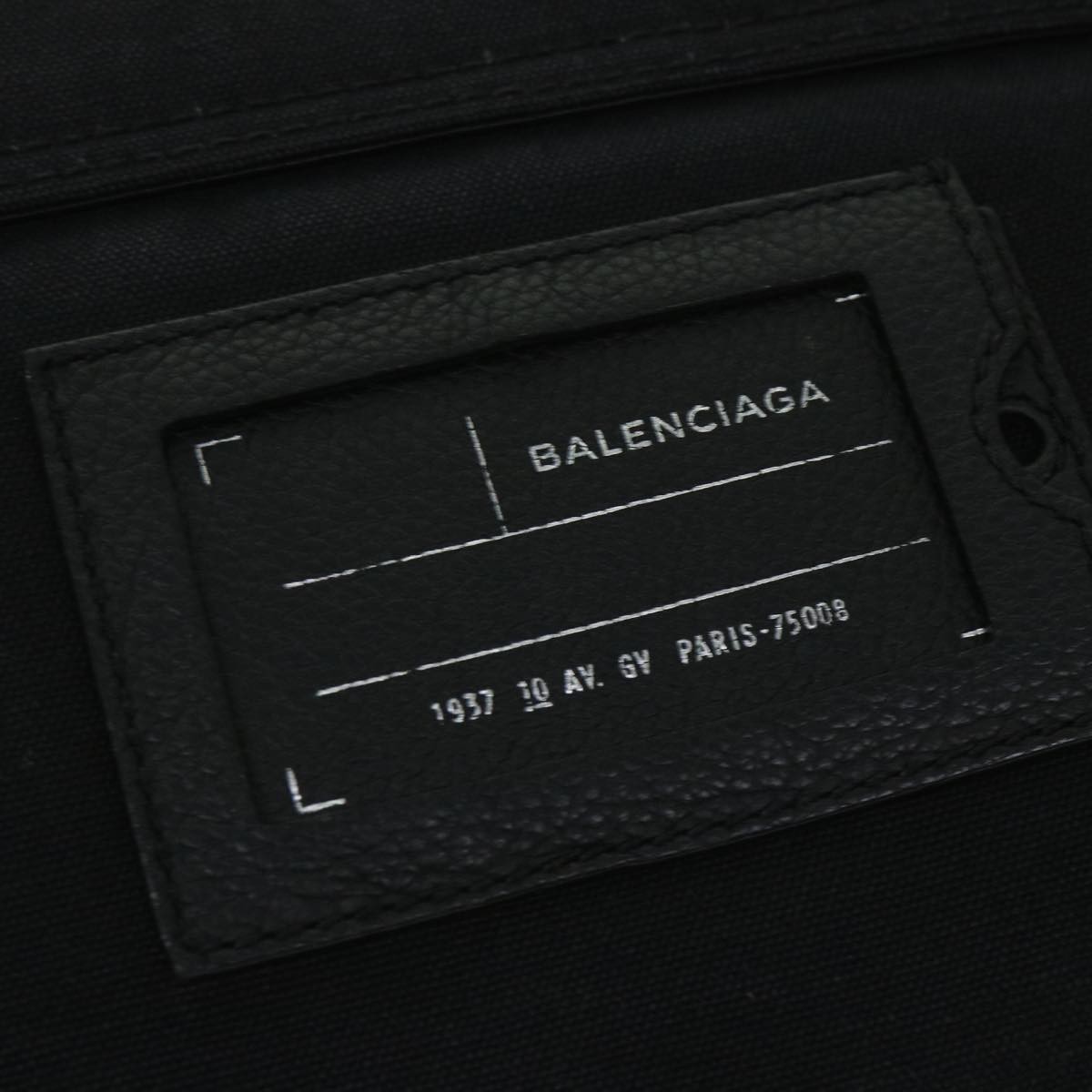 Balenciaga Balenciaga Flap Clutch Canvas with Leather Zwart