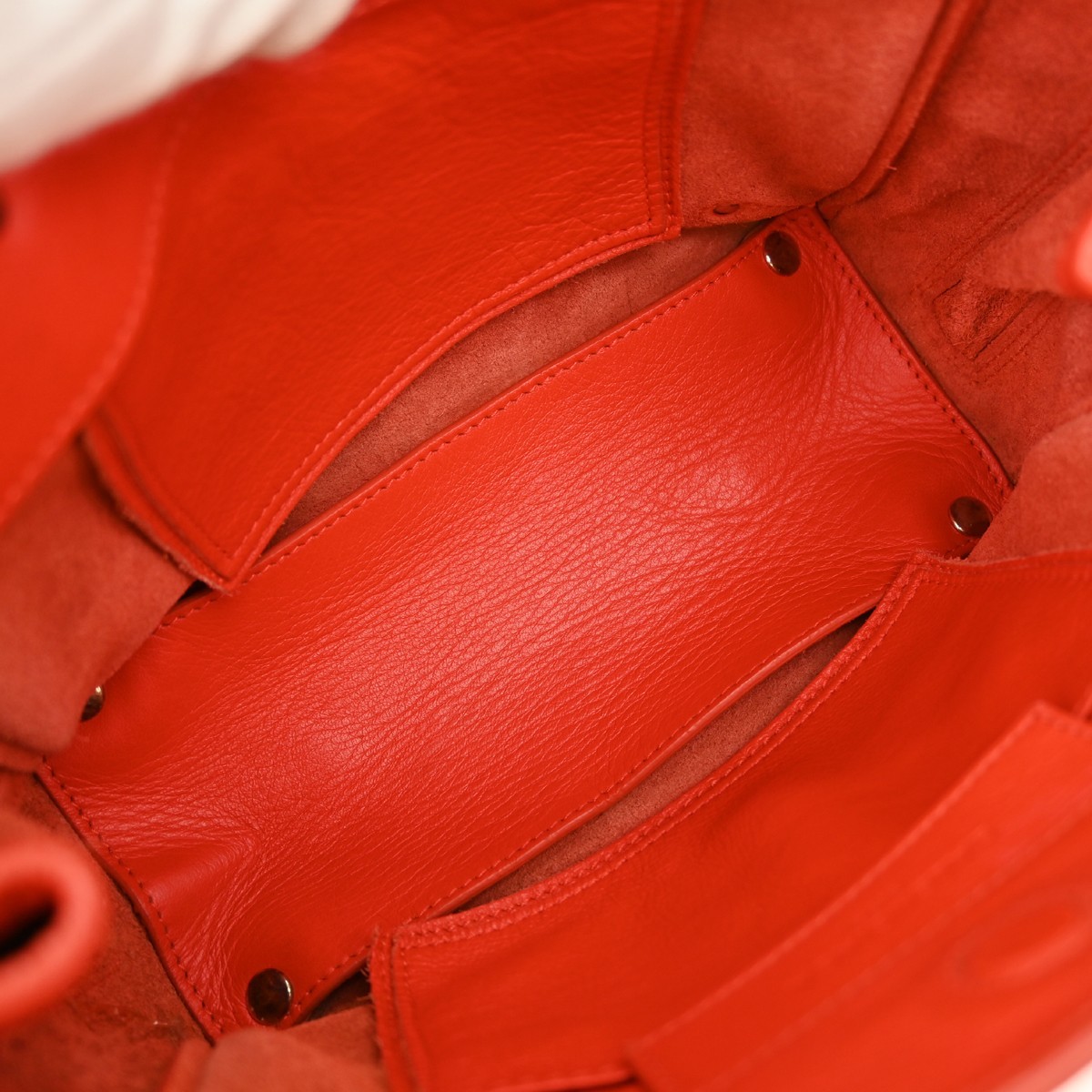 Balenciaga Balenciaga Papier A4 Zip Around Classic Studs Bag Leather Mini Rood