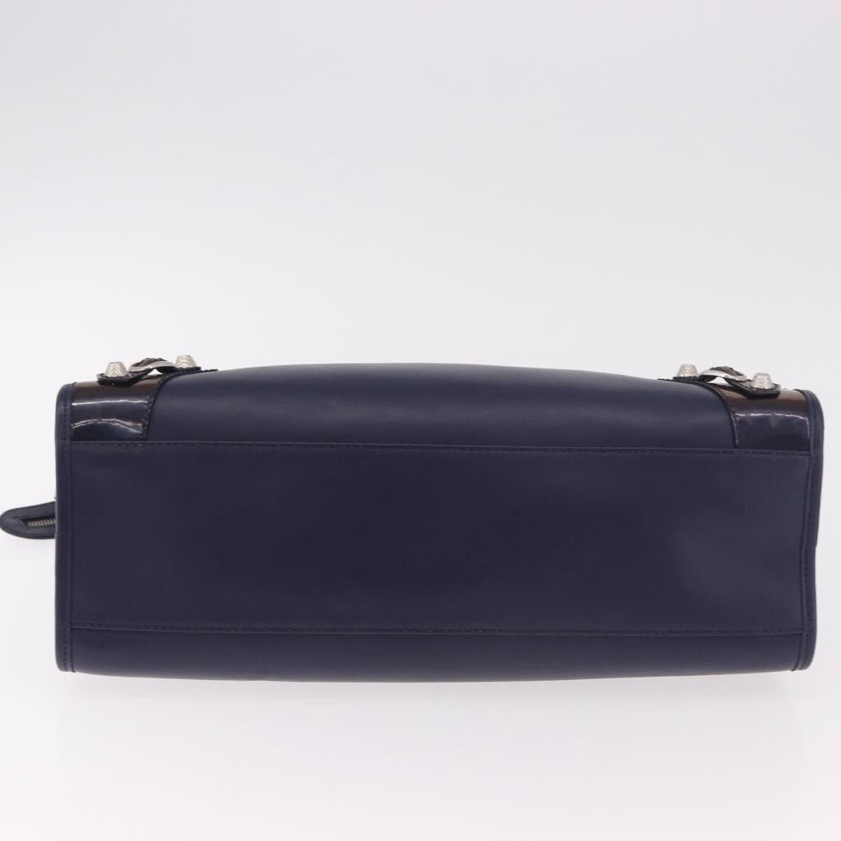 Balenciaga Holiday City Giant Studs Matte Calfskin Medium Navy