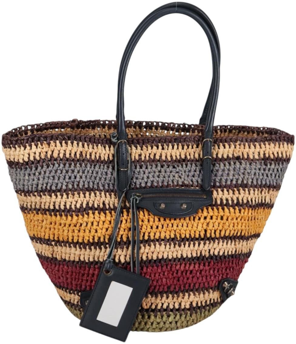 Balenciaga Balenciaga Cabas Raphia panier medium Beige