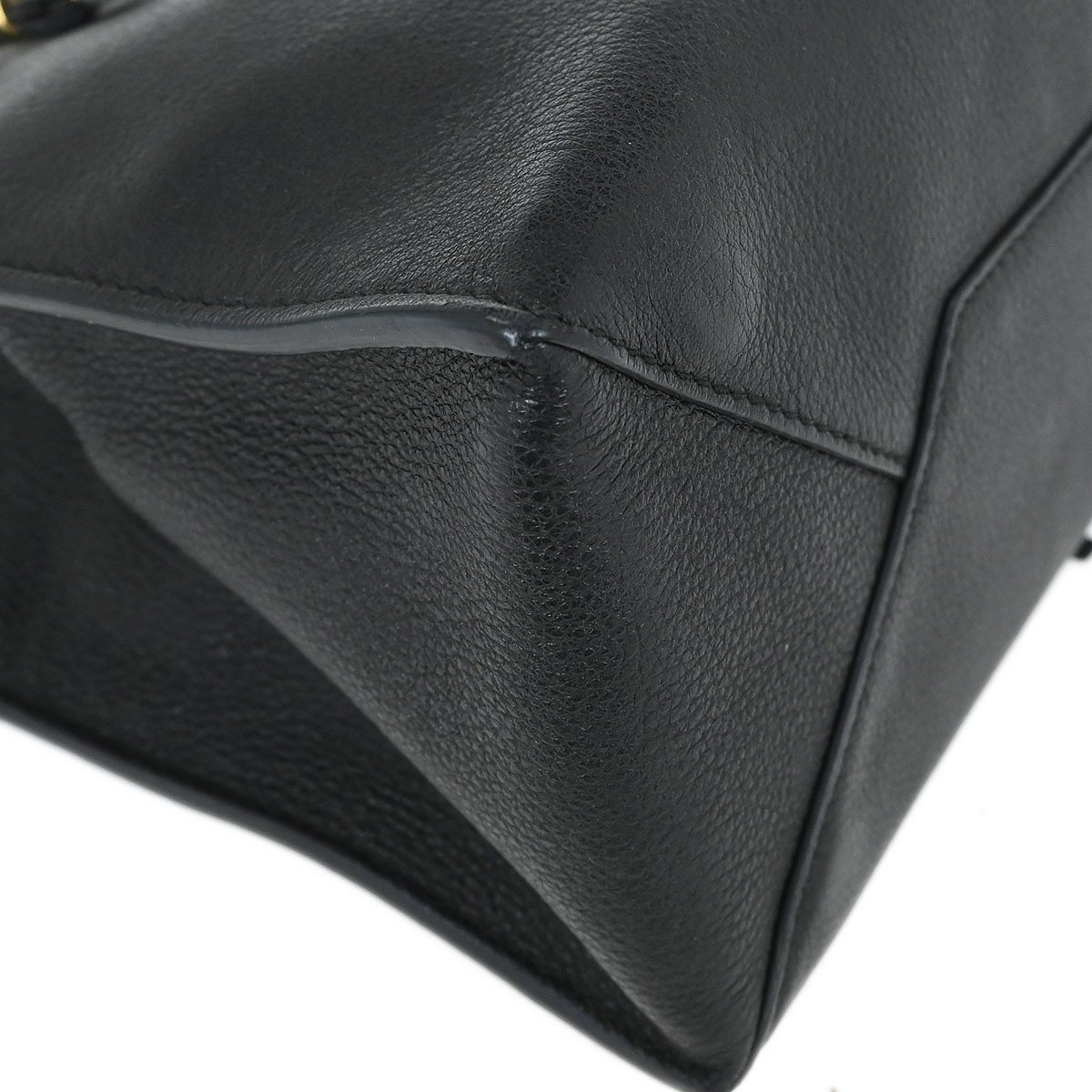 Balenciaga Balenciaga Papier A4 Classic Metallic Edge Bag Leather Mini Zwart