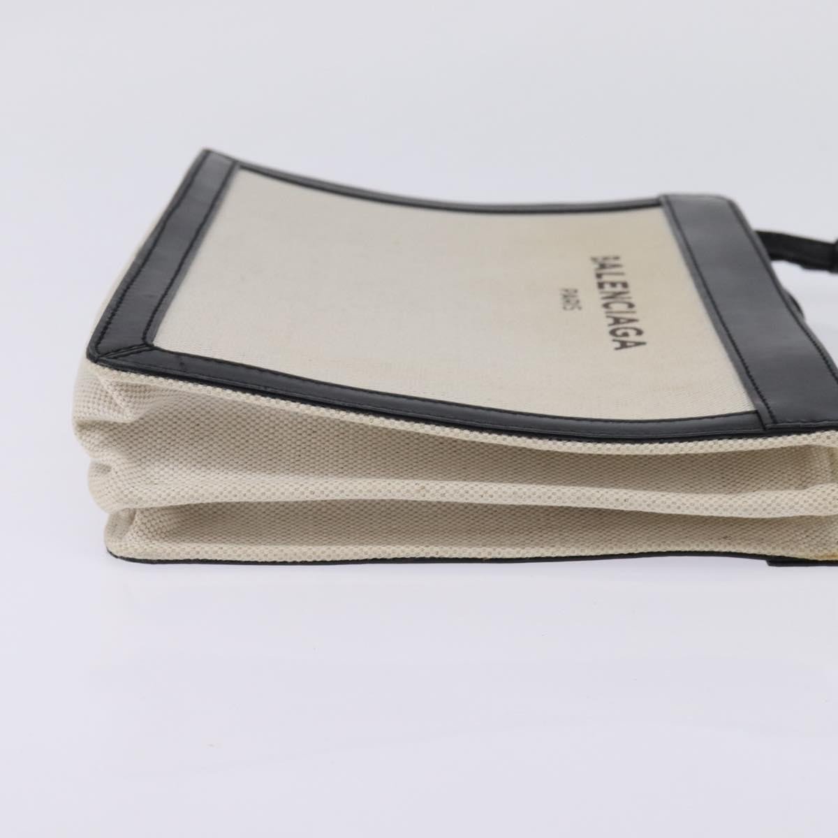 Balenciaga Balenciaga Navy Pochette Canvas and Leather Small Wit