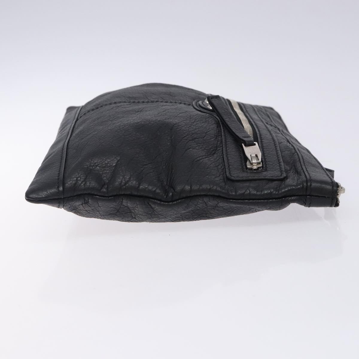 Balenciaga Balenciaga Classic City Clip Pouch Leather Medium Zwart