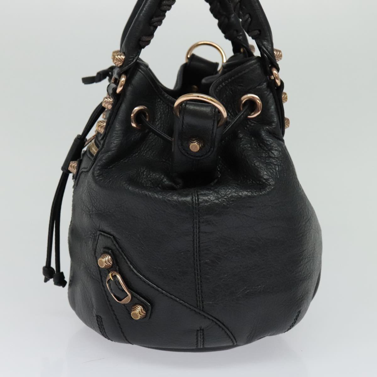 Balenciaga Balenciaga Pom Pon Giant Studs Bag Leather Mini Zwart