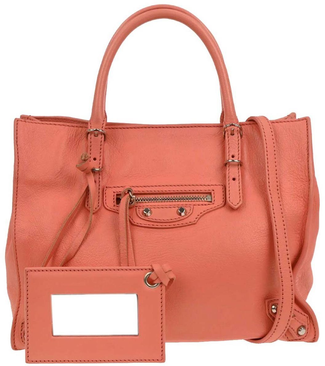 Balenciaga Balenciaga Papier A4 Zip Around Classic Studs Bag Leather Large Roze