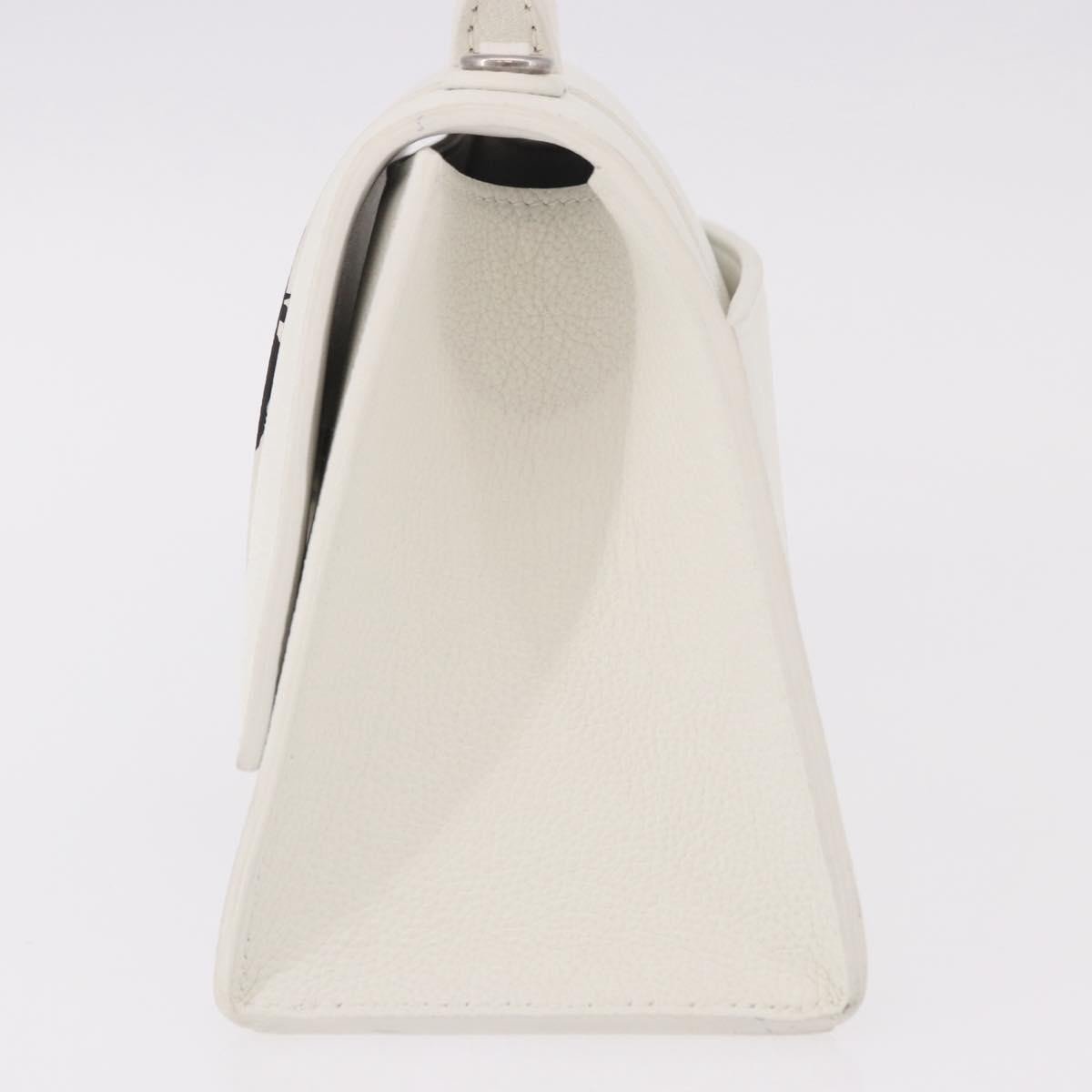 Balenciaga Hourglass Top Handle Leather Small Wit